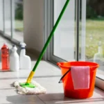 Still life of cleaning tools