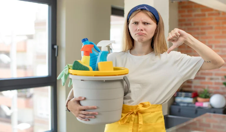 Feeling crossshowing thumbs down